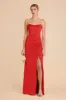 Anne Matte Satin Dress - Ruby Red sold by Birdy Grey