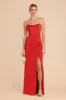 Anne Matte Satin Dress - Ruby Red sold by Birdy Grey