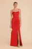 Anne Matte Satin Dress - Ruby Red sold by Birdy Grey