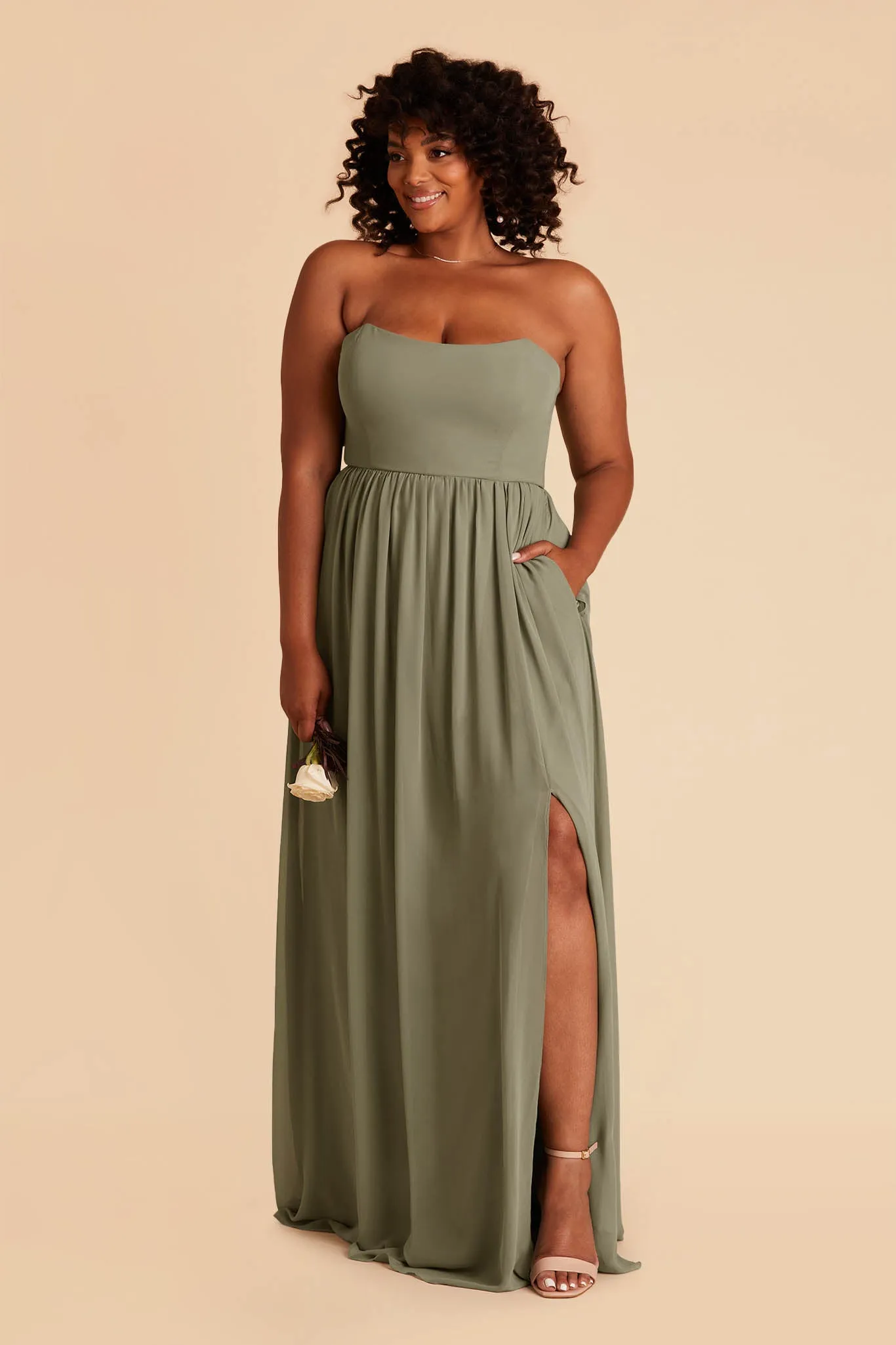 August Convertible Dress - Moss Green sold by Birdy Grey product image thumbnail 2