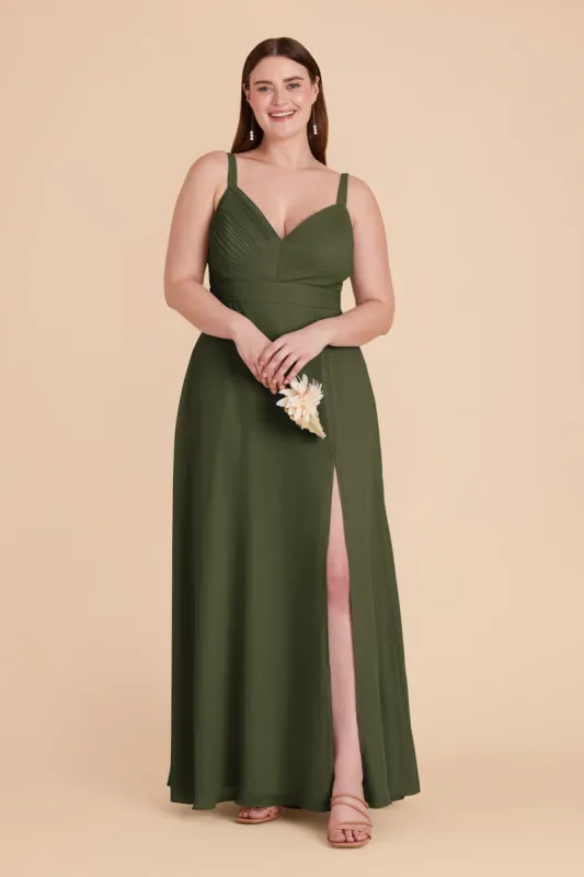 Deborah Chiffon Dress - Olive sold by Birdy Grey