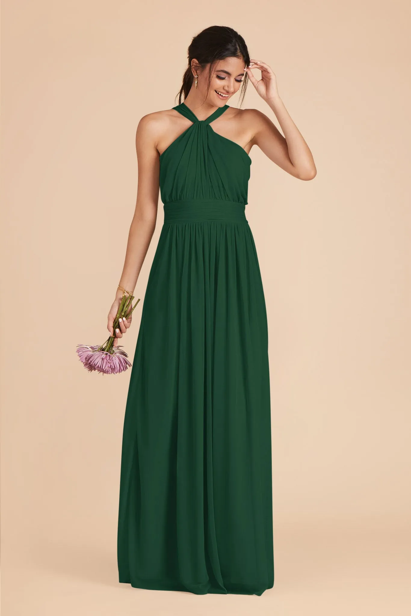 Kiko Chiffon Dress - Forest Green sold by Birdy Grey product image thumbnail 4