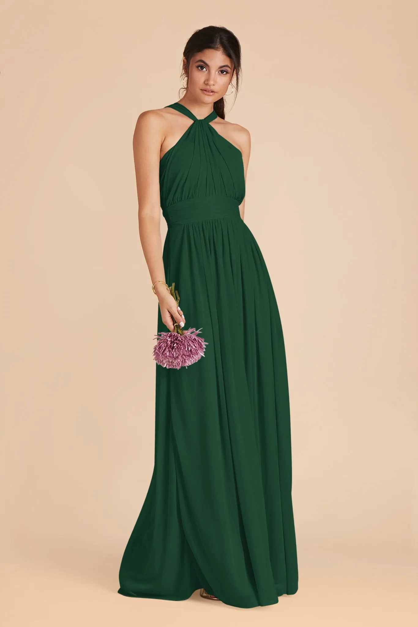 Kiko Chiffon Dress - Forest Green sold by Birdy Grey