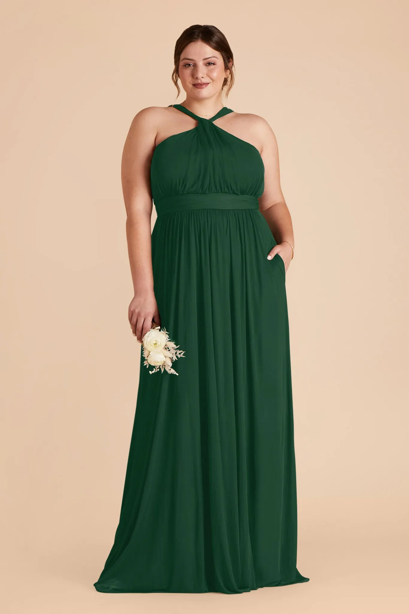 Kiko Chiffon Dress - Forest Green sold by Birdy Grey product image thumbnail 2
