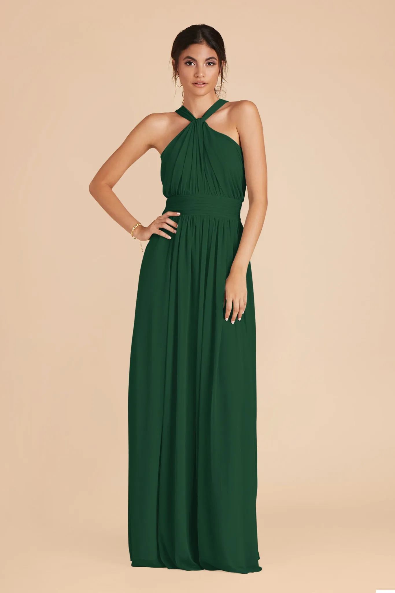 Kiko Chiffon Dress - Forest Green sold by Birdy Grey product image thumbnail 3