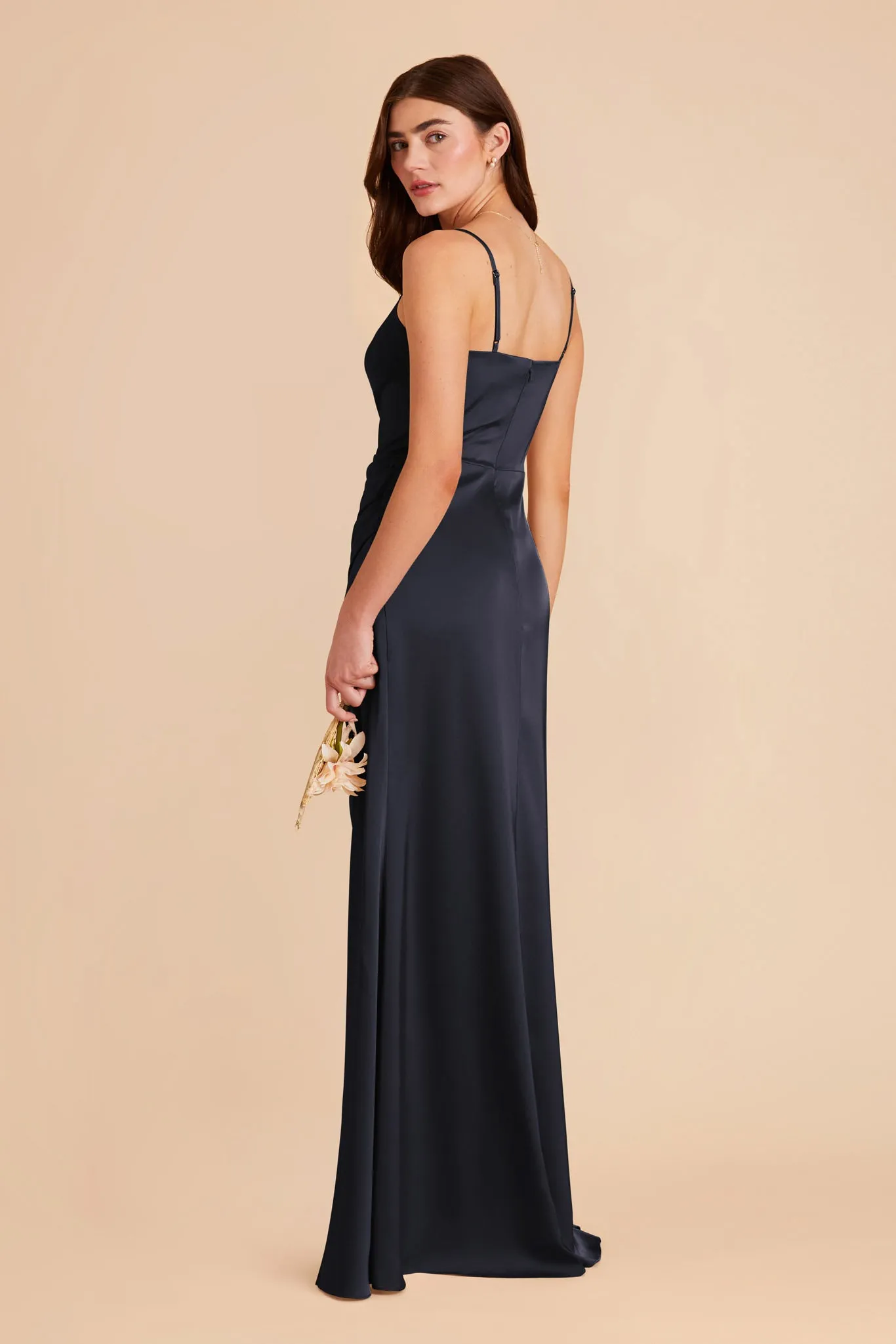 Jennifer Matte Satin Dress - Navy sold by Birdy Grey product image thumbnail 4