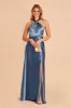 Monica Shiny Satin Dress - Twilight sold by Birdy Grey