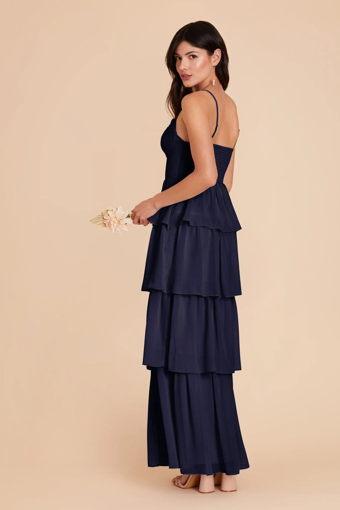 Lola Chiffon Dress - Navy sold by Birdy Grey product image thumbnail 5