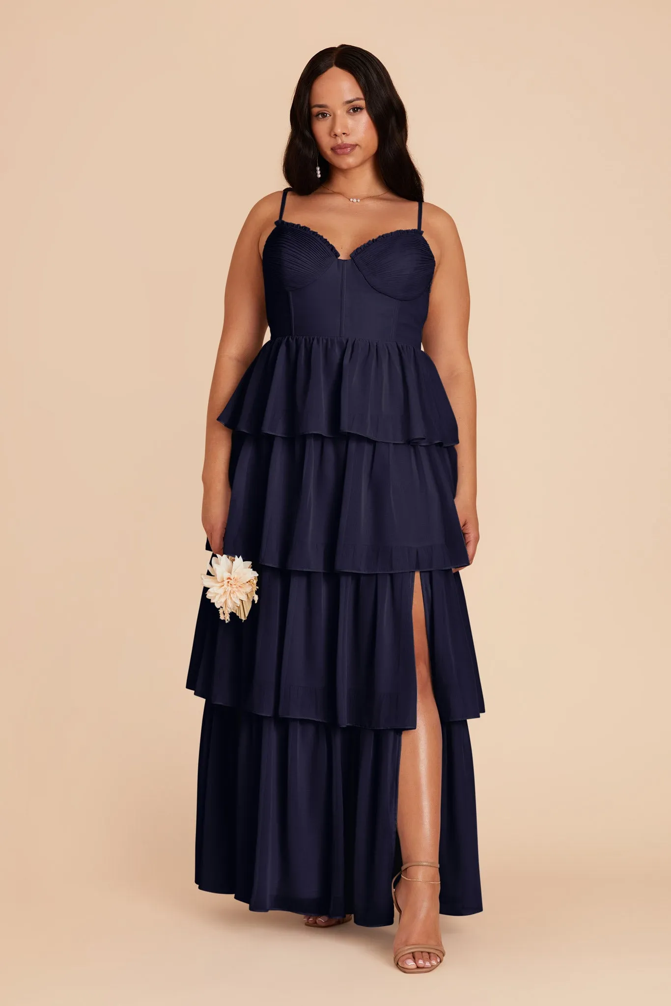 Lola Chiffon Dress - Navy sold by Birdy Grey product image thumbnail 2