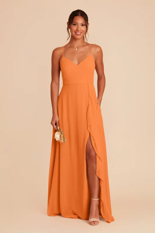 Theresa Chiffon Dress - Apricot sold by Birdy Grey