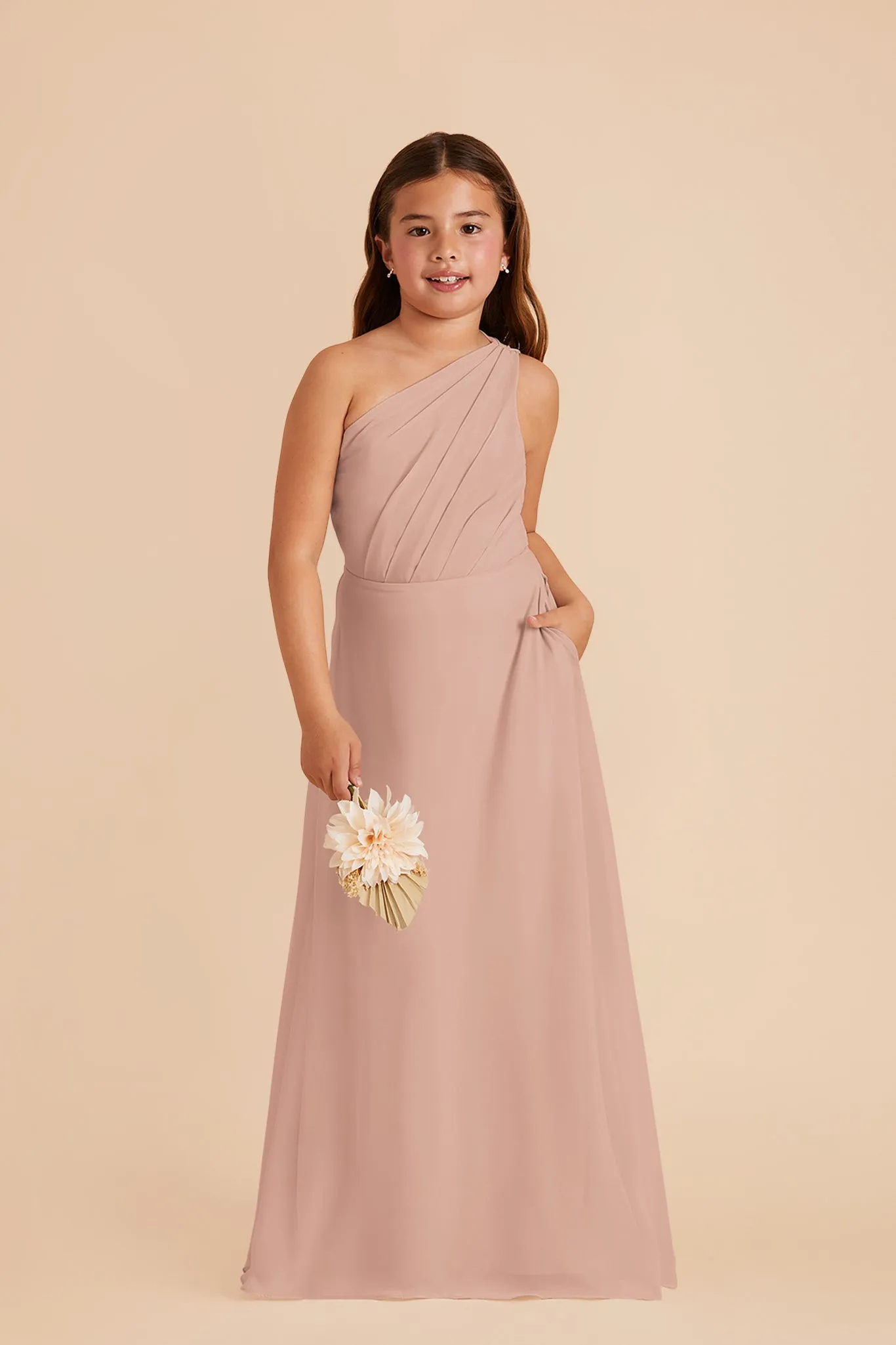 Kiara Junior Chiffon Dress - Taupe sold by Birdy Grey product image thumbnail 2