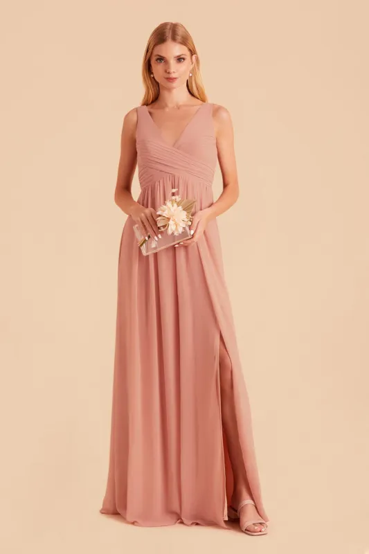 Laurie Empire Dress - Dusty Rose sold by Birdy Grey