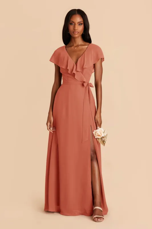 Jackson Chiffon Dress - Terracotta sold by Birdy Grey