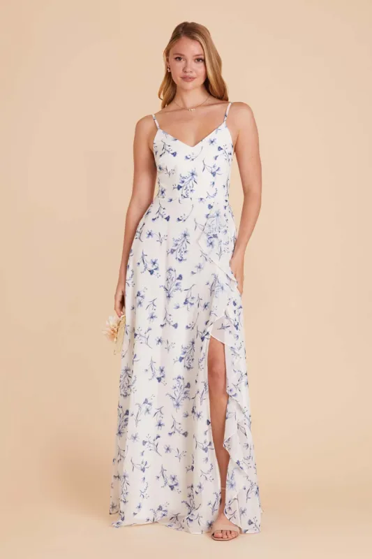 Theresa Chiffon Dress - Blue Le Fleur sold by Birdy Grey