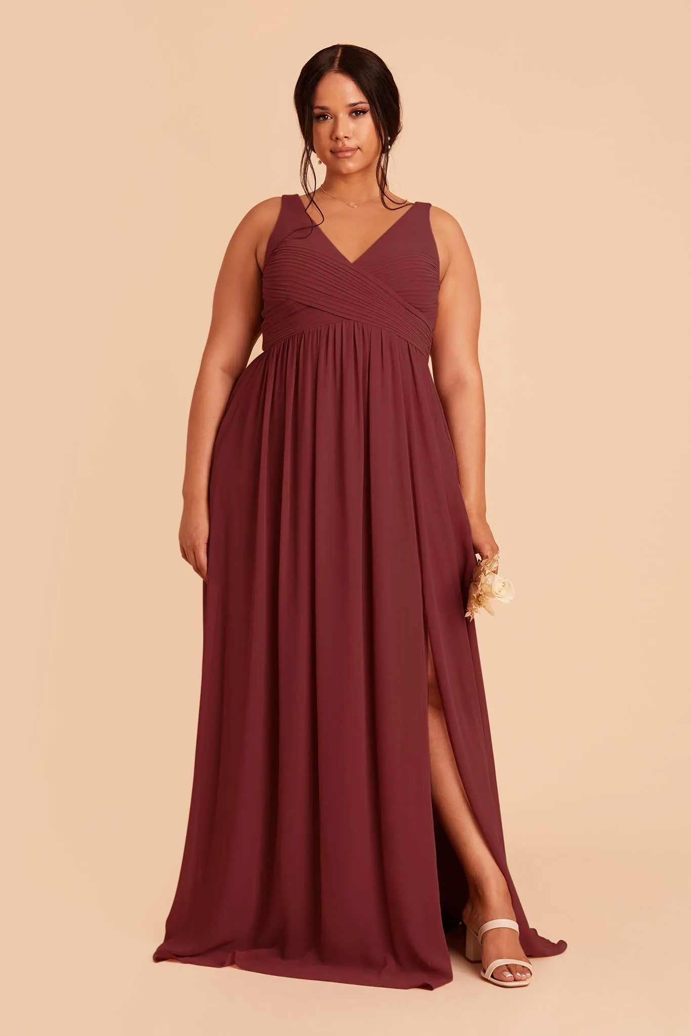 Laurie Empire Dress - Rosewood sold by Birdy Grey product image thumbnail 3