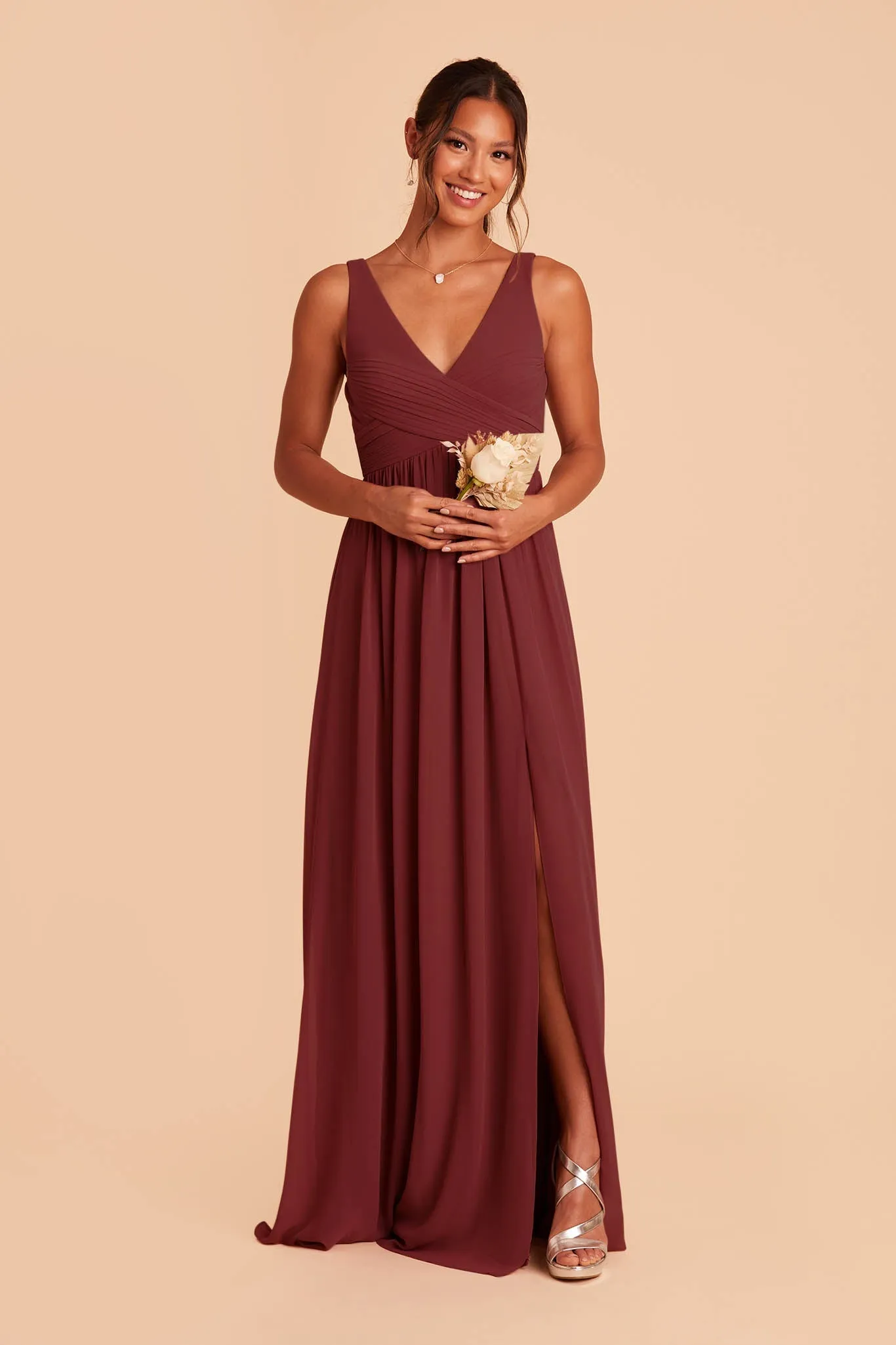 Laurie Empire Dress - Rosewood sold by Birdy Grey