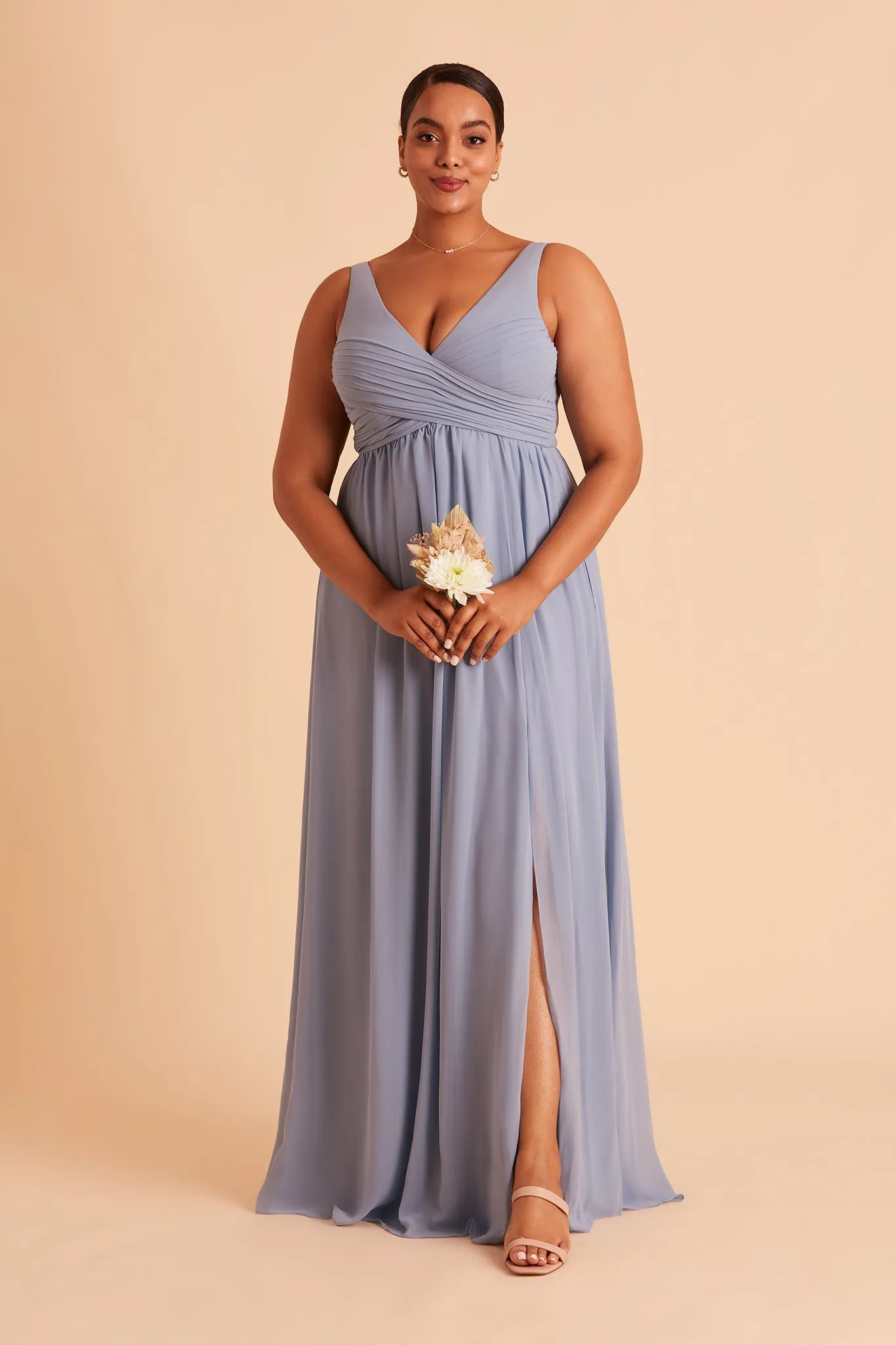 Laurie Empire Dress - Dusty Blue sold by Birdy Grey product image thumbnail 2