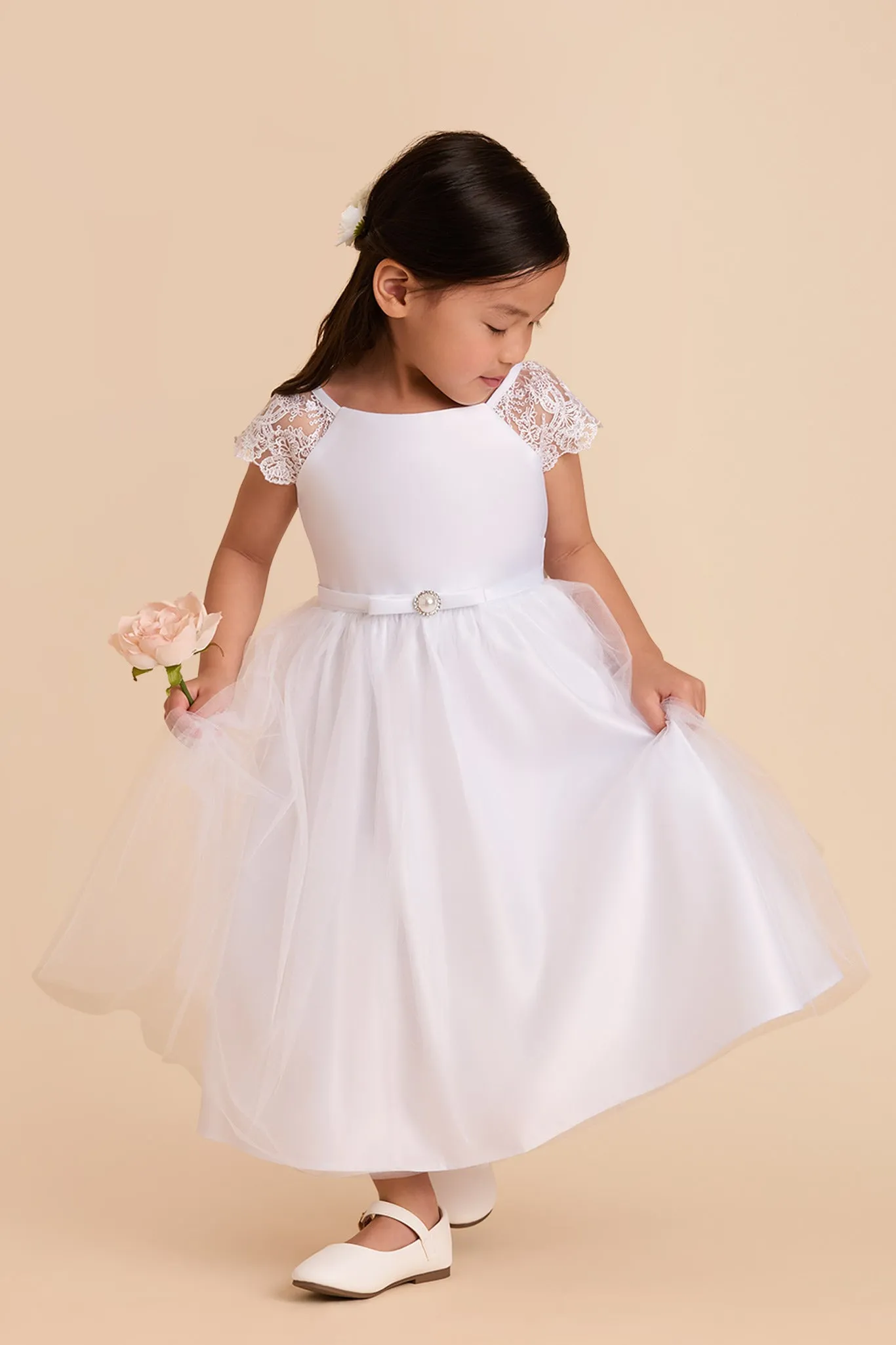 Lily Flower Girl Dress - White sold by Birdy Grey product image thumbnail 2