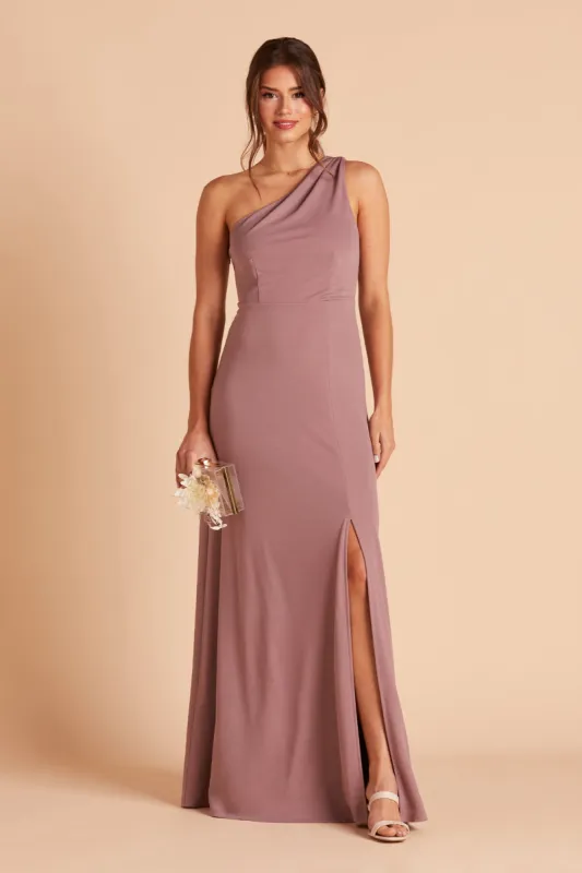 Kira Crepe Dress - Dark Mauve sold by Birdy Grey