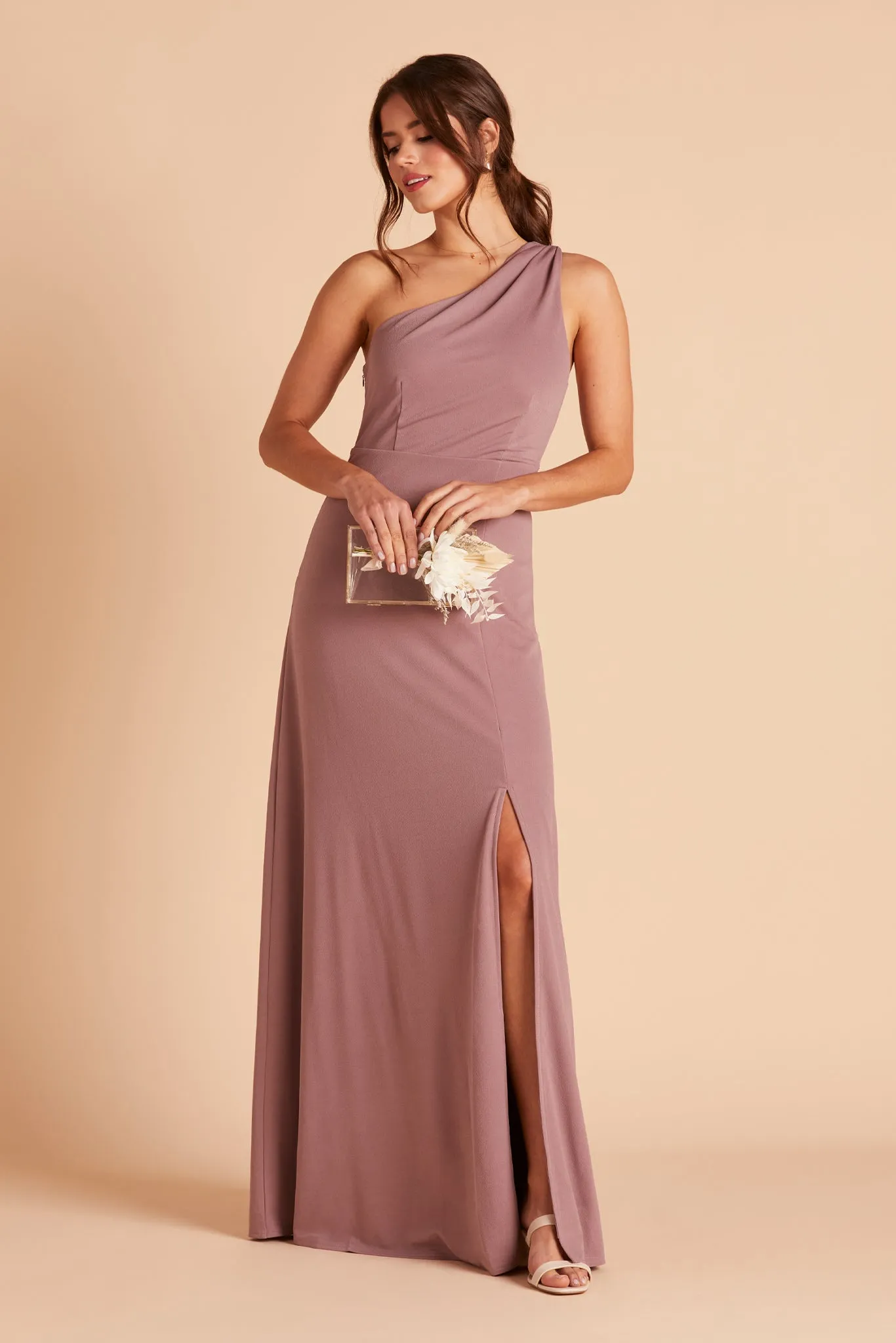 Kira Crepe Dress - Dark Mauve sold by Birdy Grey product image thumbnail 3