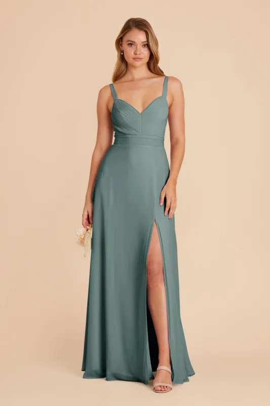 Deborah Chiffon Dress - Sea Glass sold by Birdy Grey