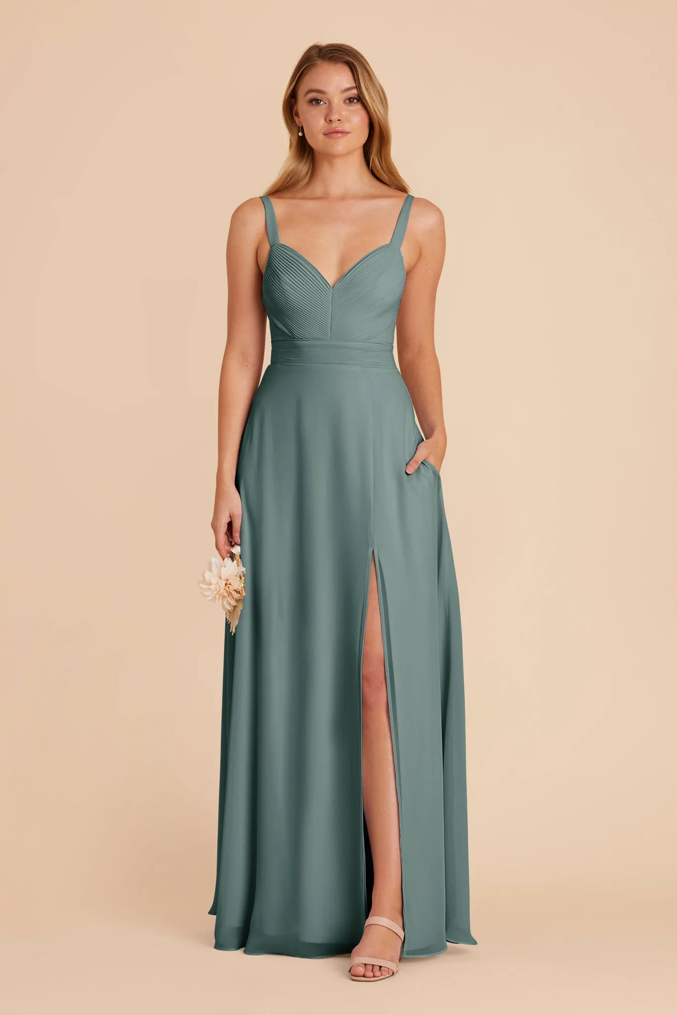 Deborah Chiffon Dress - Sea Glass sold by Birdy Grey product image thumbnail 4