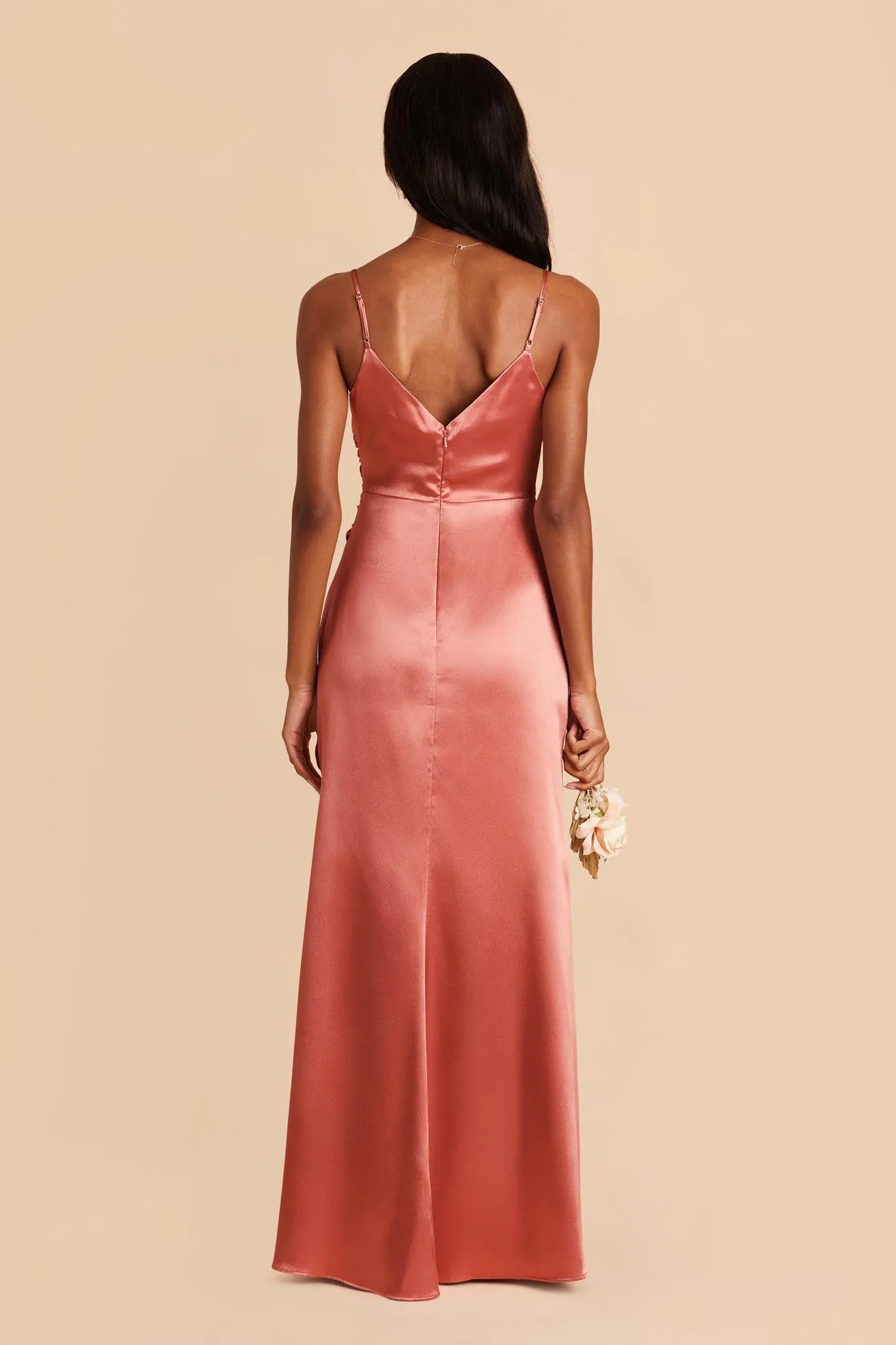 Catherine Shiny Satin Dress - Terracotta sold by Birdy Grey product image thumbnail 4