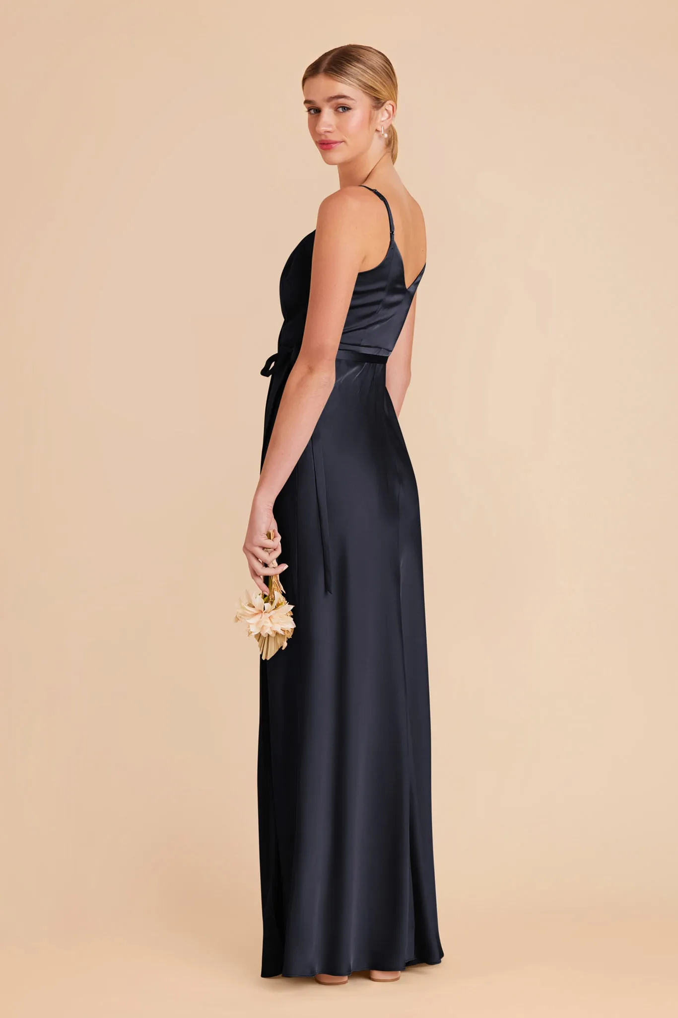 Cindy Matte Satin Dress - Navy sold by Birdy Grey product image thumbnail 4
