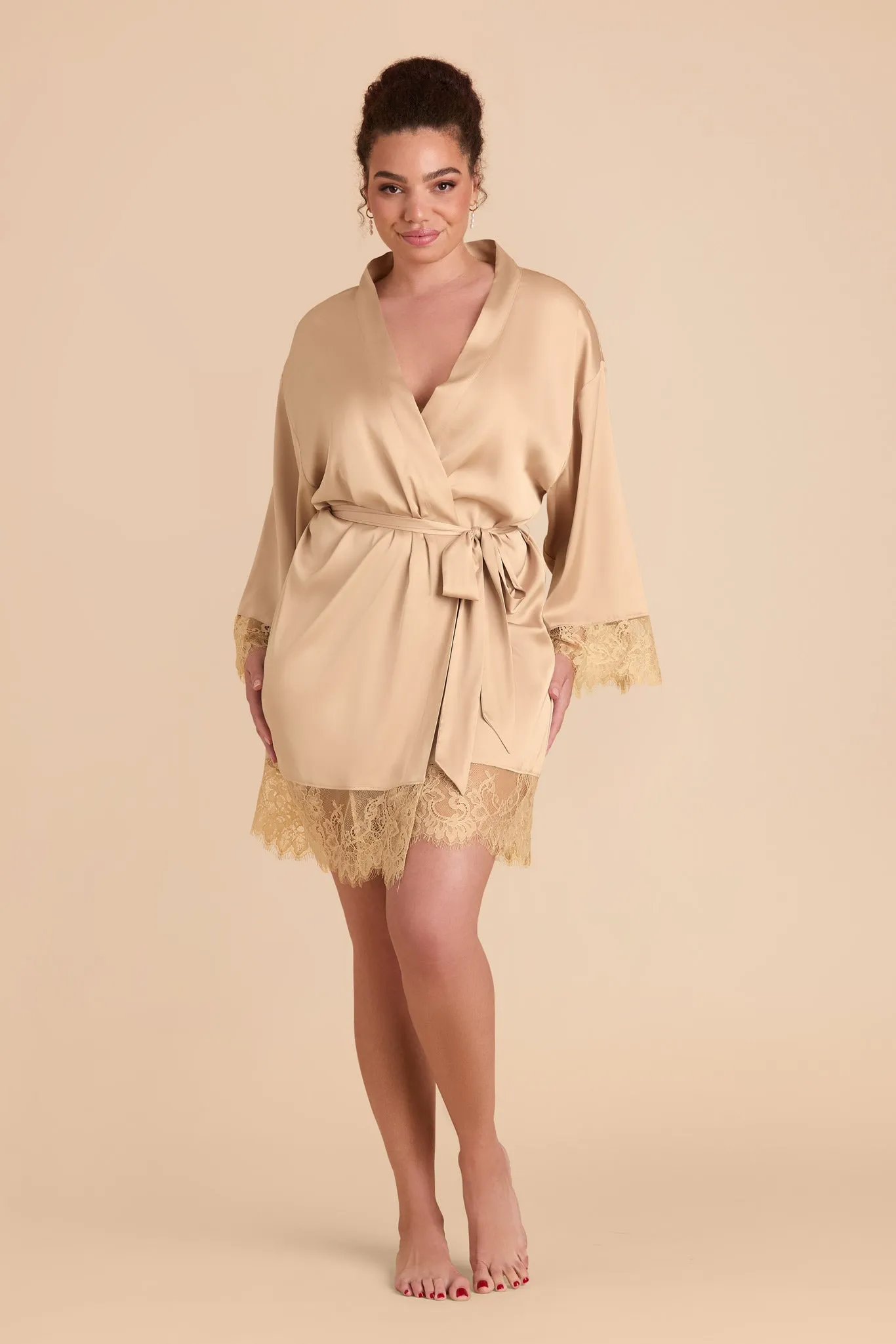 Claudette Lace Robe - Champagne sold by Birdy Grey product image thumbnail 2