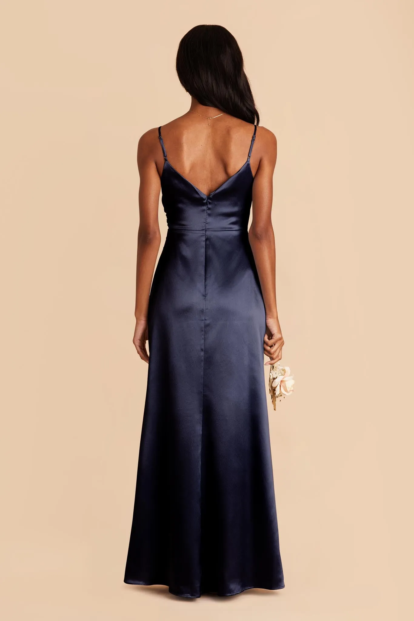Catherine Shiny Satin Dress - Navy sold by Birdy Grey product image thumbnail 4