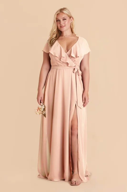 Jackson Chiffon Dress - Pale Blush sold by Birdy Grey