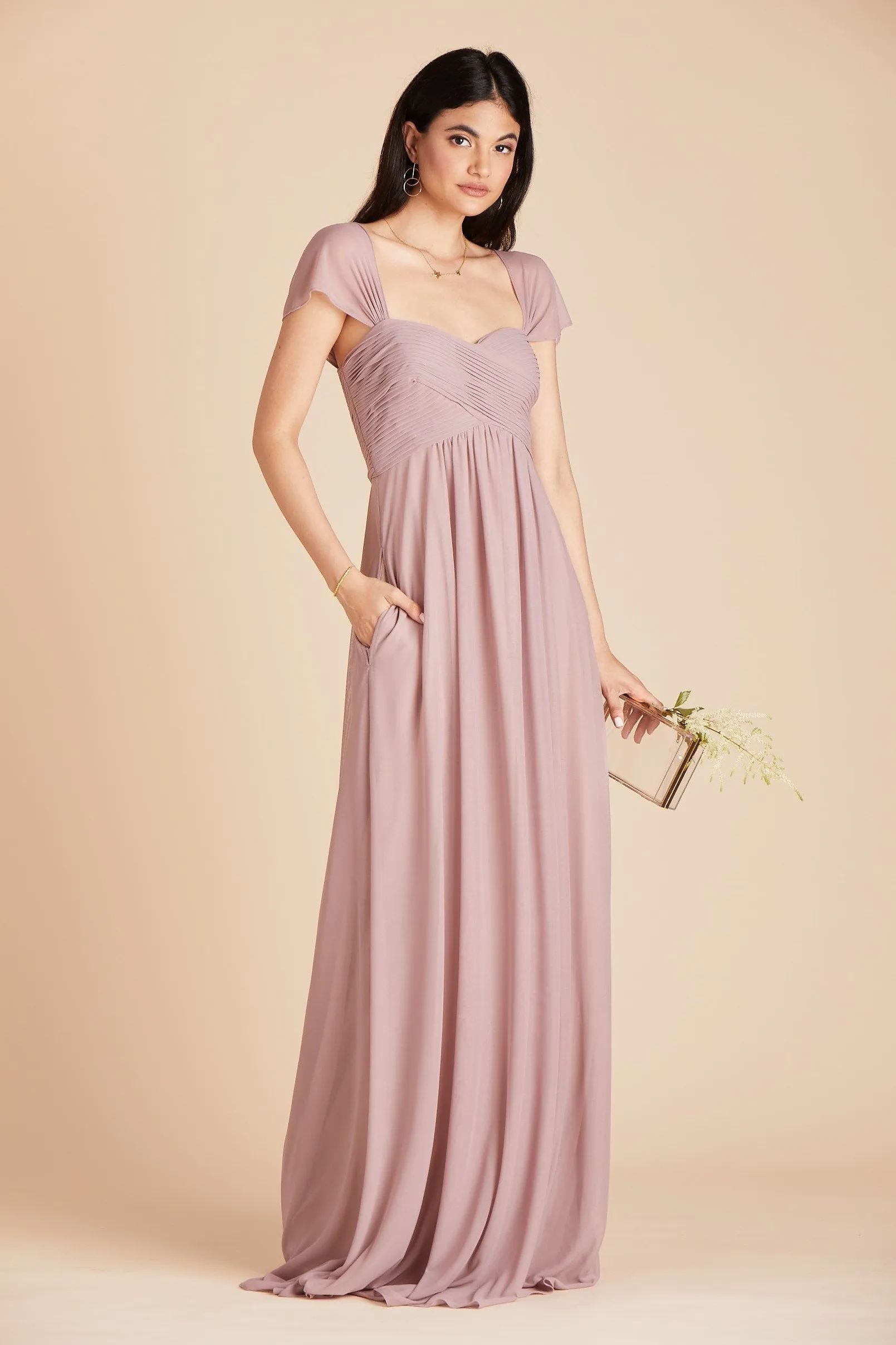 Maria Convertible Dress - Mauve sold by Birdy Grey product image thumbnail 5