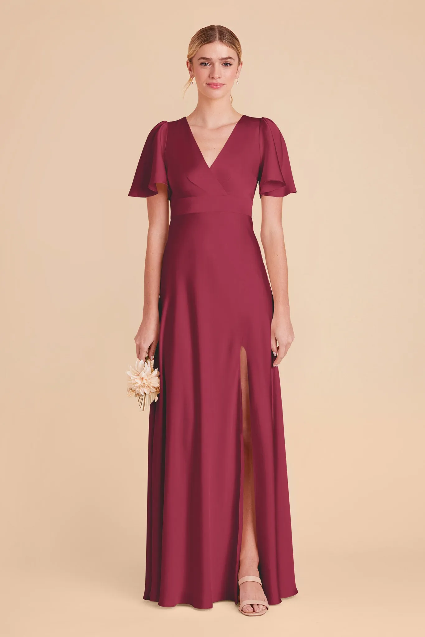 Marni Matte Satin Dress - Berry sold by Birdy Grey