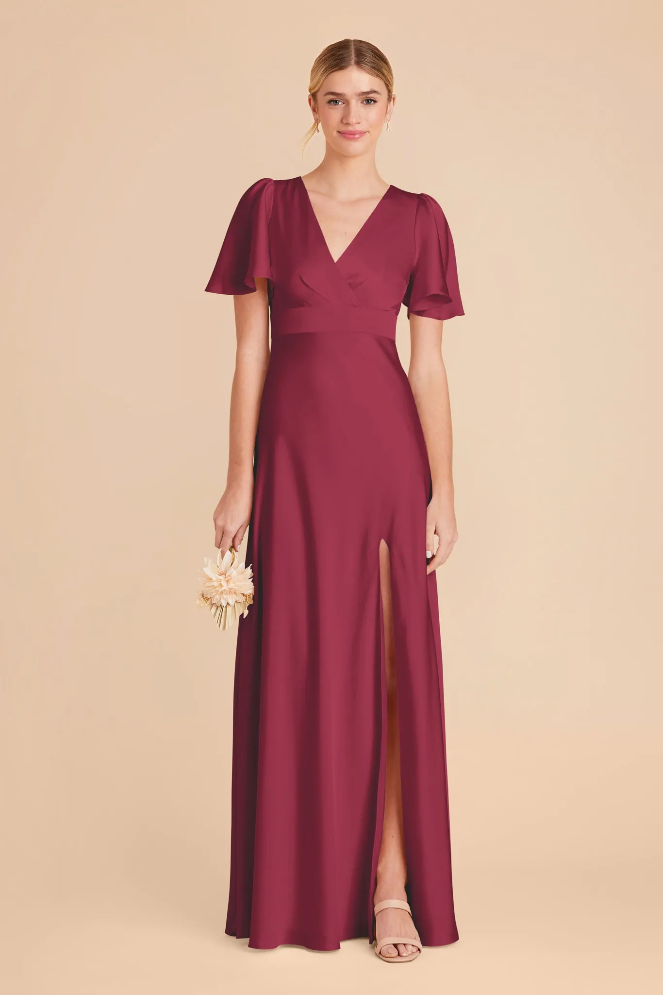 Marni Matte Satin Dress - Berry sold by Birdy Grey product image thumbnail 3
