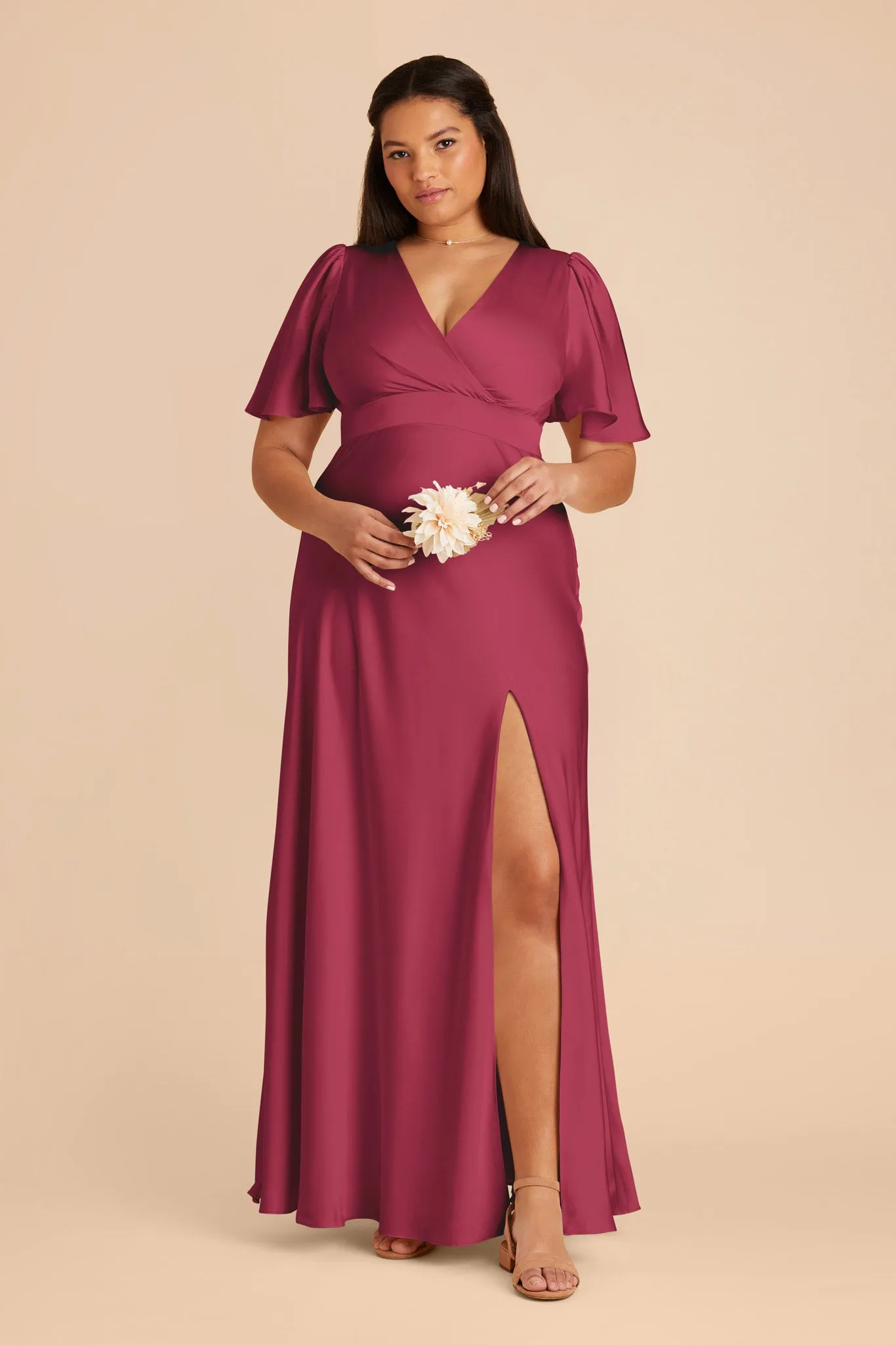 Marni Matte Satin Dress - Berry sold by Birdy Grey product image thumbnail 2