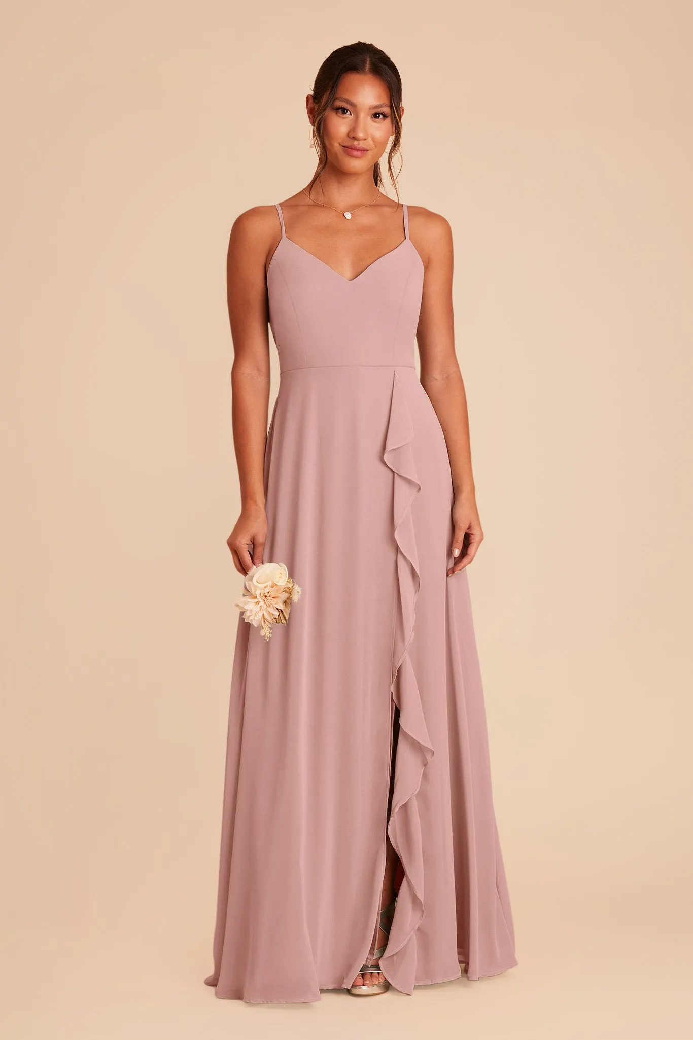 Theresa Chiffon Dress - English Rose sold by Birdy Grey