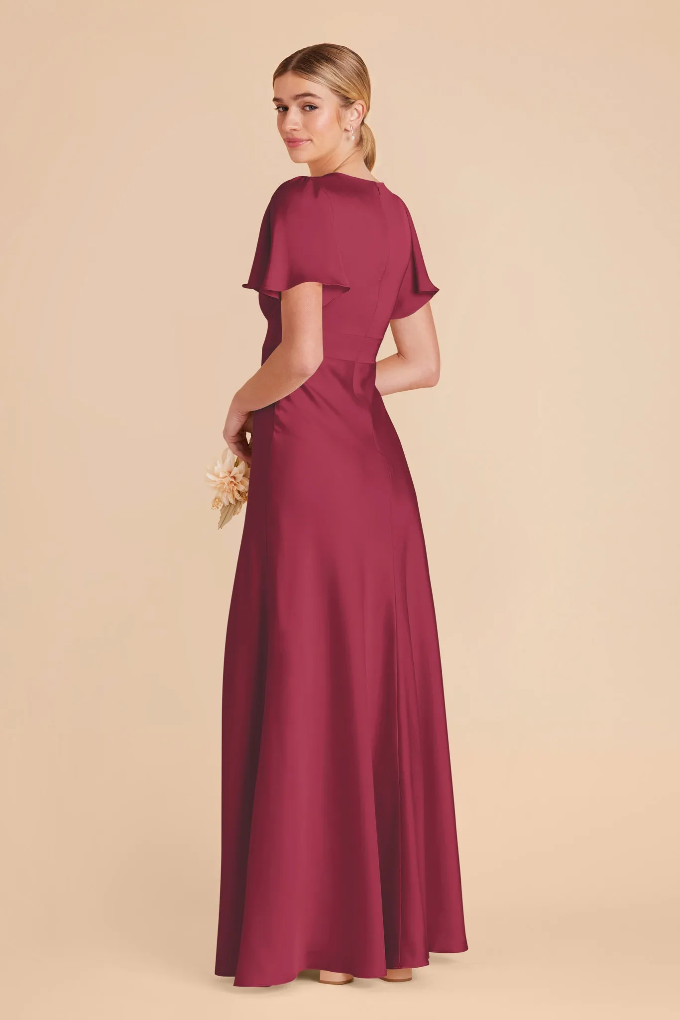 Marni Matte Satin Dress - Berry sold by Birdy Grey product image thumbnail 4