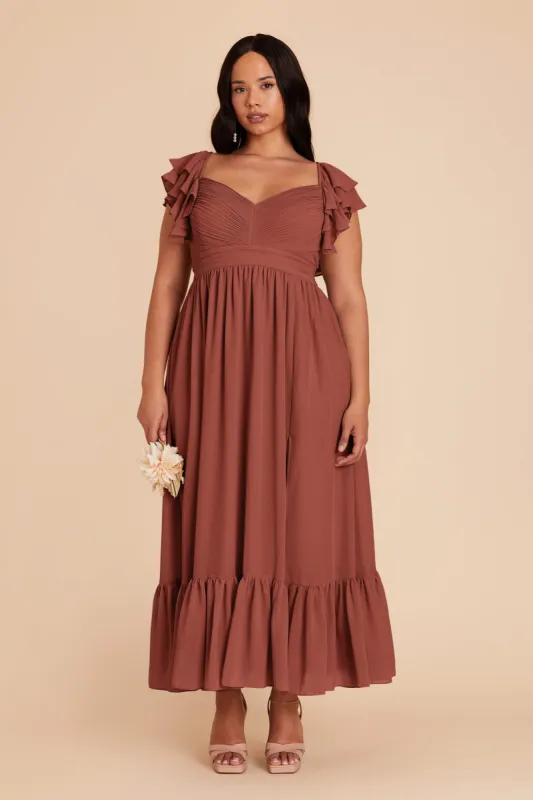 Michelle Chiffon Dress - Desert Rose sold by Birdy Grey