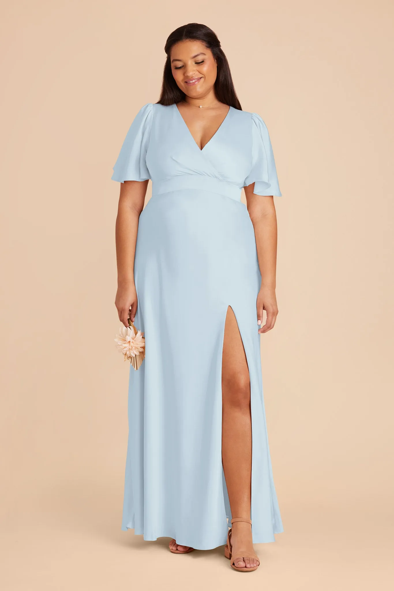 Marni Matte Satin Dress - Mist Blue sold by Birdy Grey
