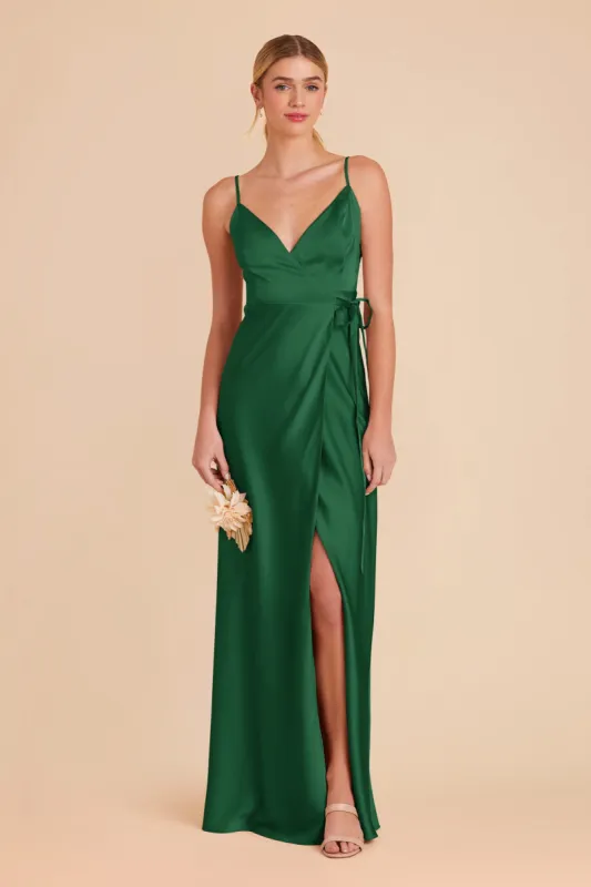 Cindy Matte Satin Dress - Forest Green sold by Birdy Grey
