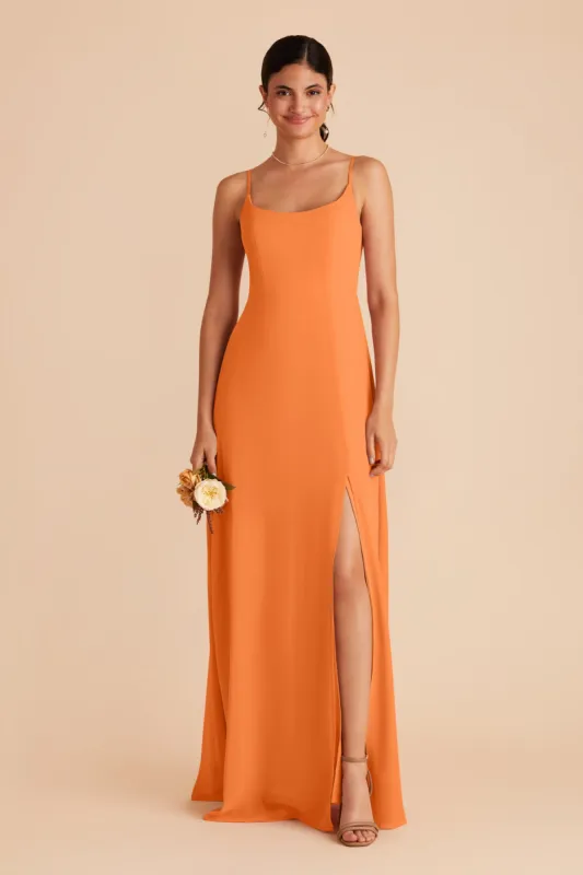 Amy Chiffon Dress - Apricot sold by Birdy Grey