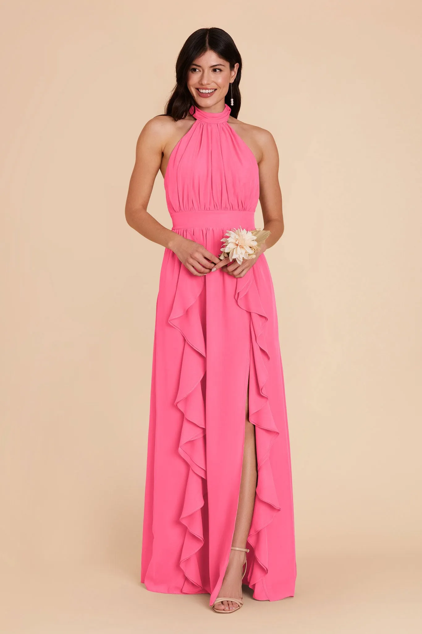 Joyce Chiffon Dress - Bon Bon Pink sold by Birdy Grey product image thumbnail 4