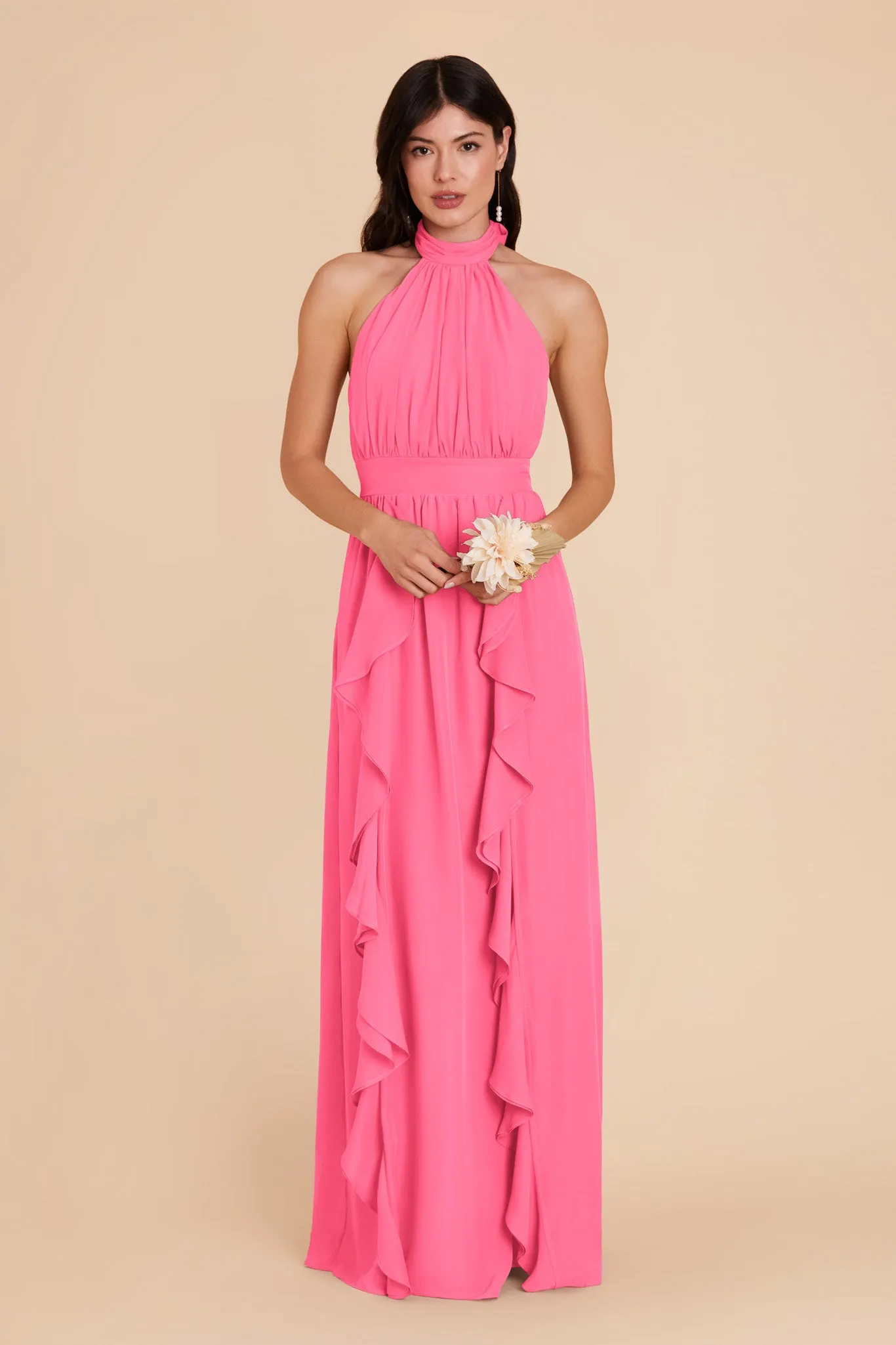 Joyce Chiffon Dress - Bon Bon Pink sold by Birdy Grey product image thumbnail 3