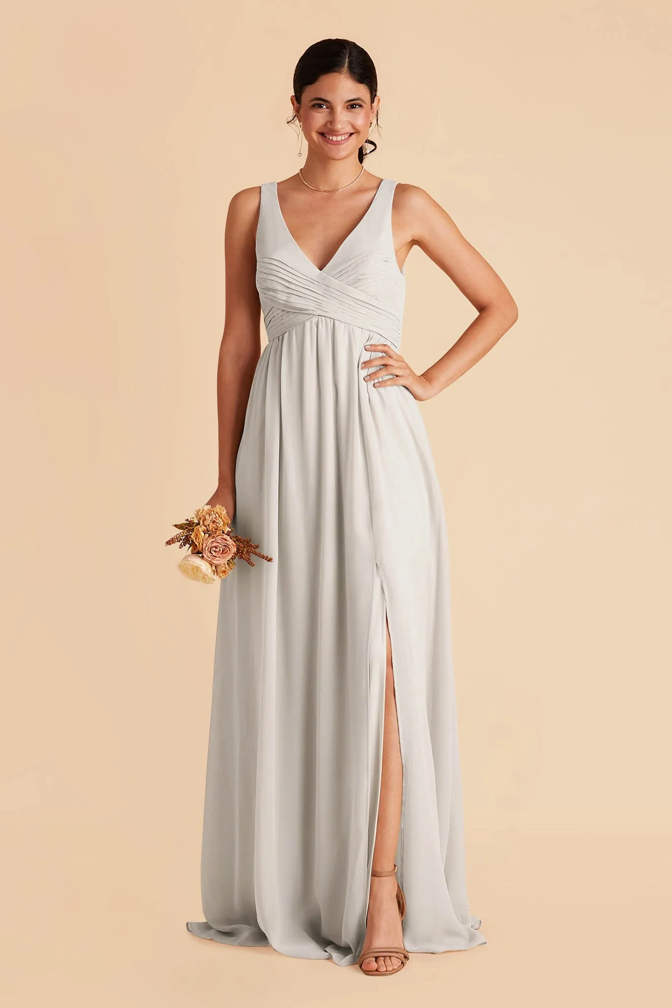 Laurie Empire Dress - Dove Gray sold by Birdy Grey product image thumbnail 3