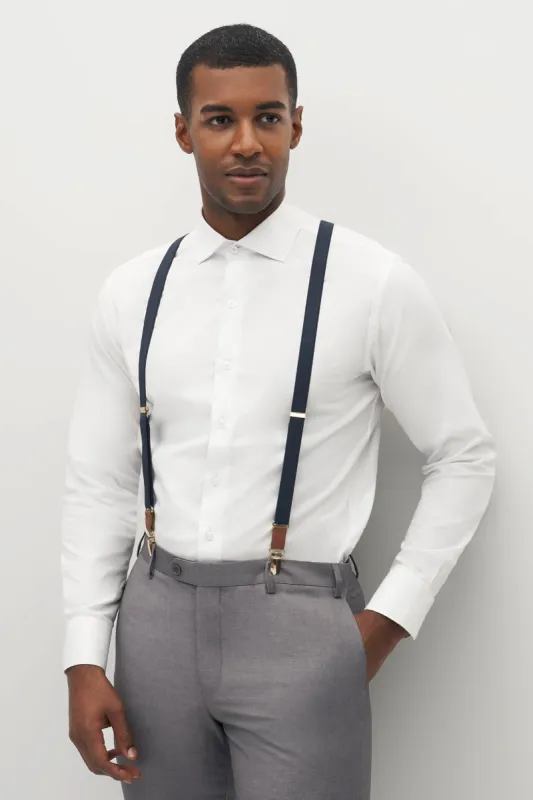 Classic Suspenders By Suitshop - Navy sold by Birdy Grey