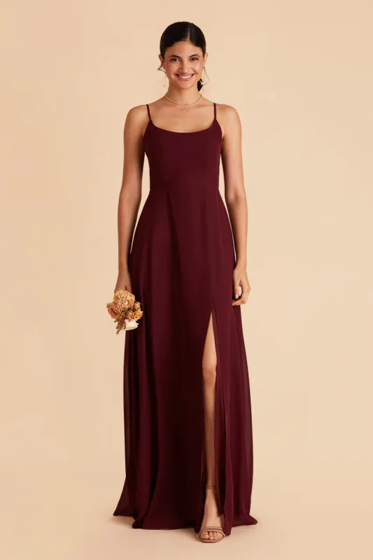 Amy Chiffon Dress - Cabernet sold by Birdy Grey