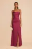 Lydia Matte Satin Dress - Berry sold by Birdy Grey