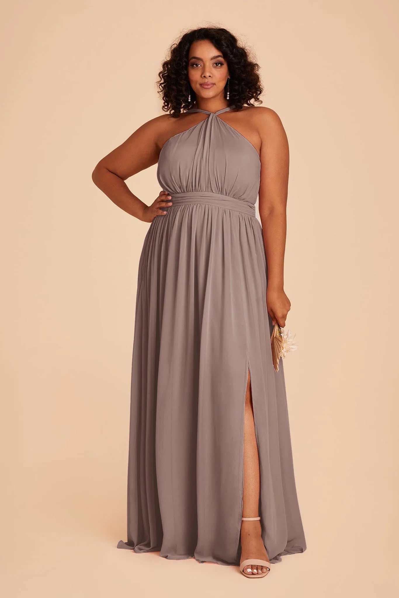 Kiko Chiffon Dress - Toffee sold by Birdy Grey product image thumbnail 2