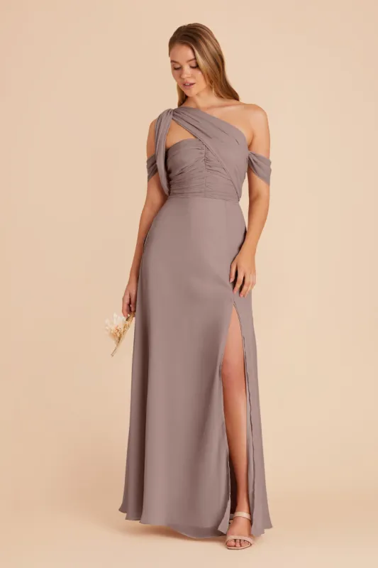Cara Chiffon Dress - Toffee sold by Birdy Grey