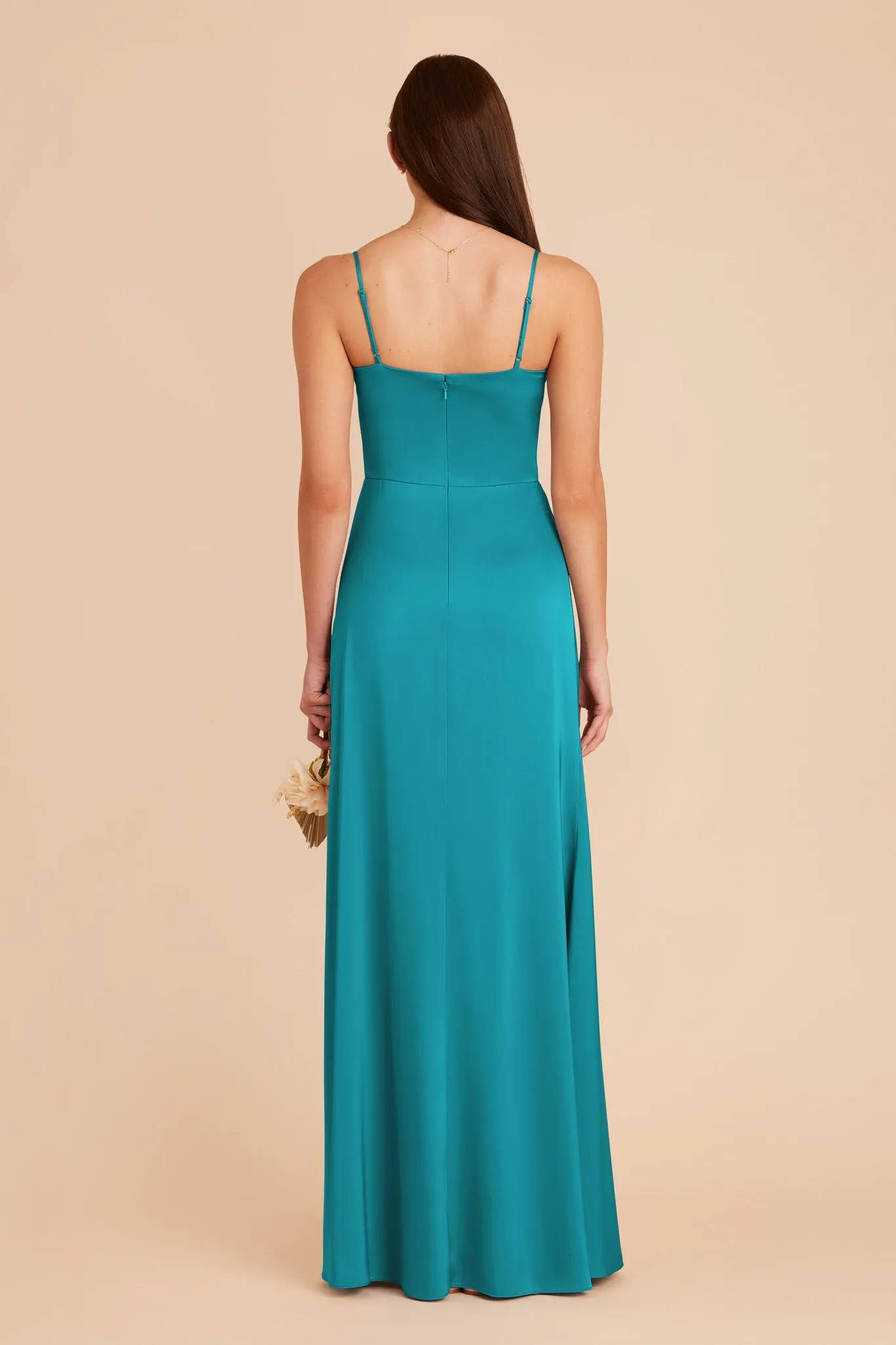 Jennifer Matte Satin Dress - Teal sold by Birdy Grey product image thumbnail 5